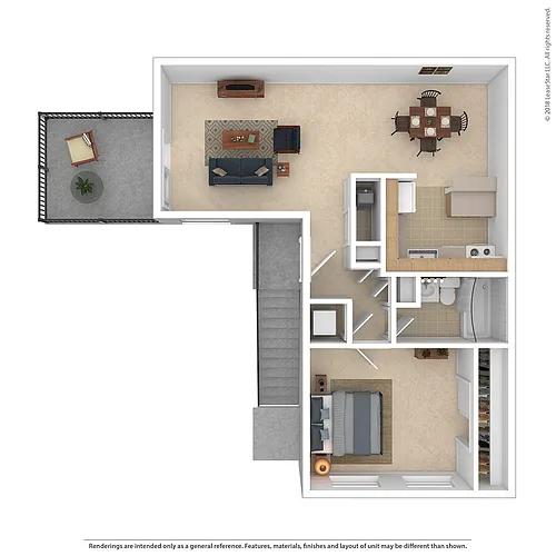 Floor plan 1 Bed 1 Bath