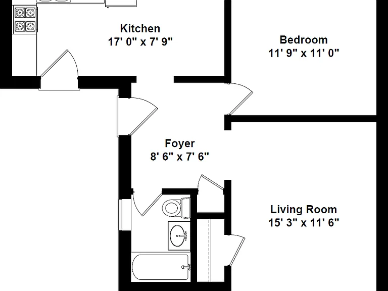 Represents 835 SQFT apartment in the 3428 Building