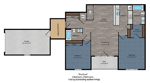 Floor plan The Ervin with Garage
