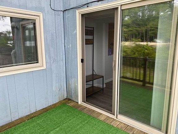 sliders to deck leading to lake