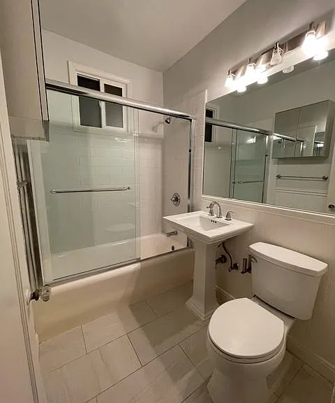 Nob Hill Place ~ Newly renovated residences! ~ Spacious bathroom with tile flooring, polished fixtures and large mirrors