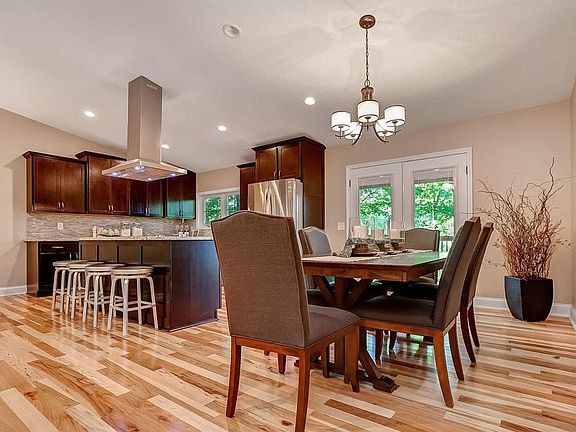 Dining room (French doors in background lead to balcony/deck)