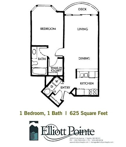 Floor plan Standard One Bedroom