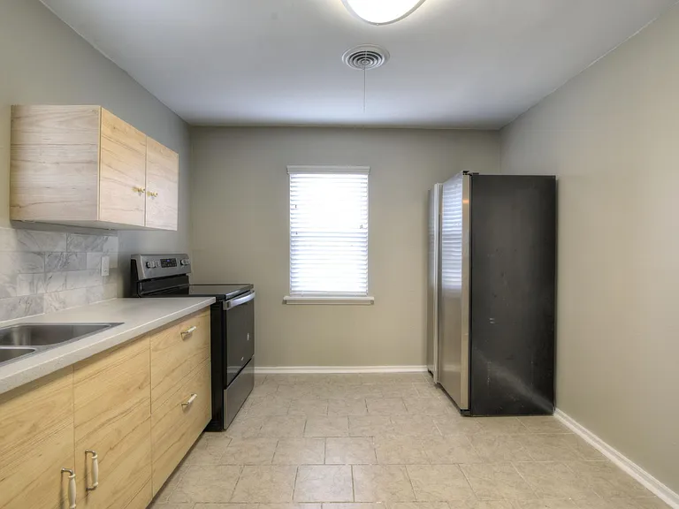 Tiled kitchen floor