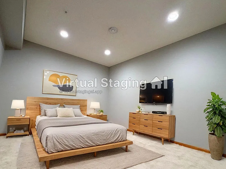 Among other uses, the downstairs room can serve as an office or guest bedroom (or both).