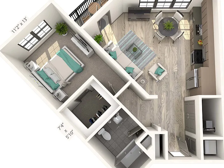 1 BR 1 Bath 1 BR 1 Bath