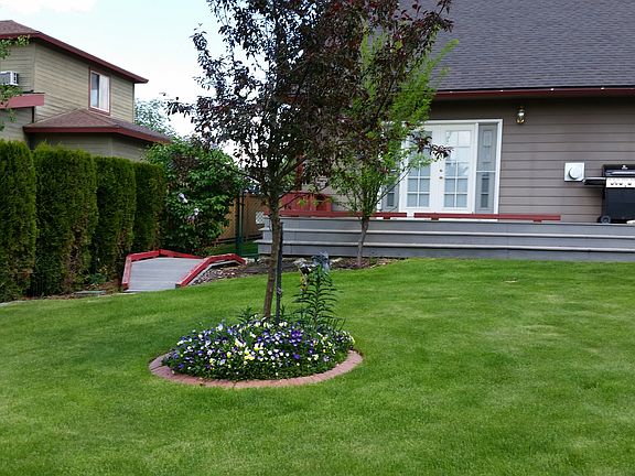 Back, master bdrm french drs