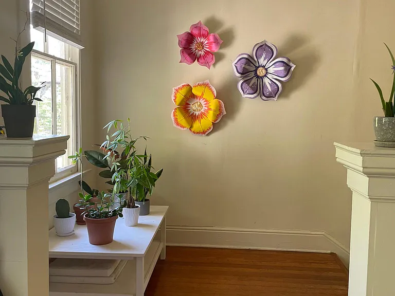 top of stairs , opening to living room