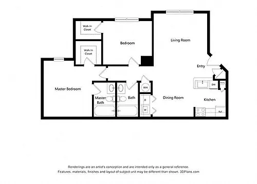 Floor plan Two Bedroom B