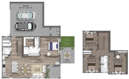 Floor plan Owens with Attached Garage