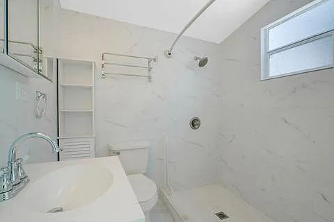 Master Bath 2, window faces side rear yard