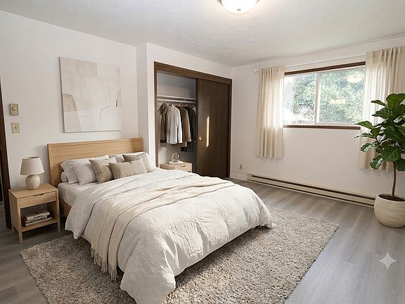 Staged bedroom