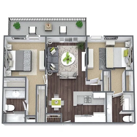 Floor plan 2X2 A