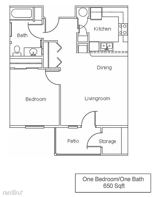 Floor plan One Bedroom One Bath