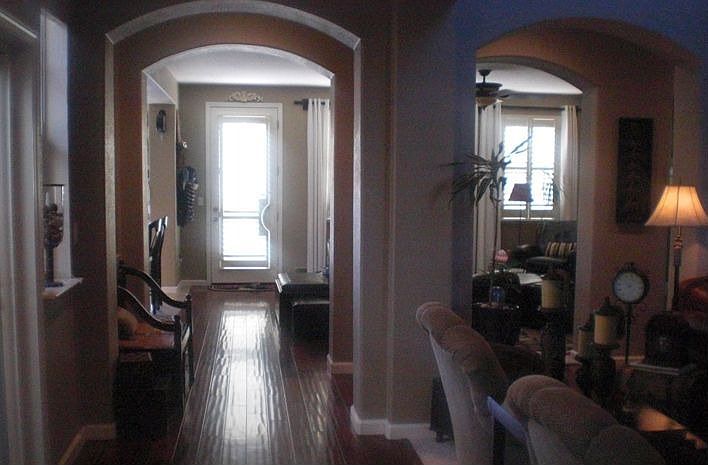 hallway with wooden floor
