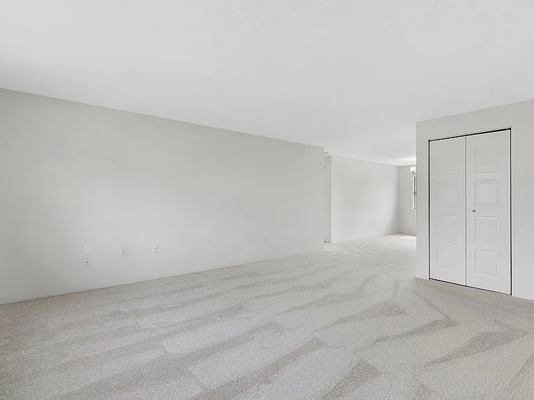 Living room w/ coat closet.