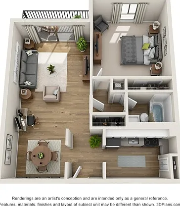 One Bedroom One Bath (660 SF) One Bedroom One Bath (660 SF)