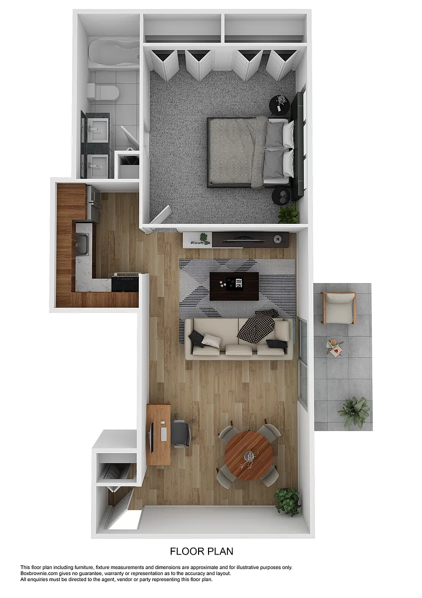 Floor plan 1BR/1BA| Platinum