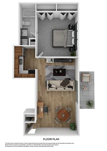 Floor plan 1BR/BA Classic