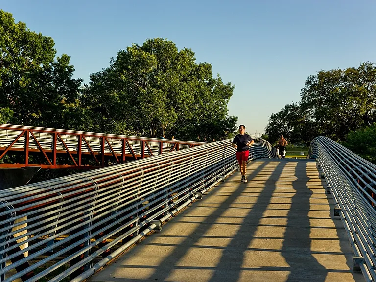 Bike, run or walk along the Buffalo Bayou.