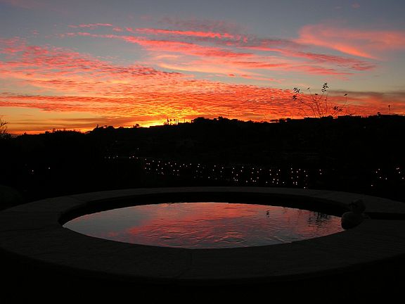 Sunset from backyard