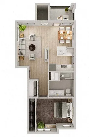 Floor plan 1X1 - B1