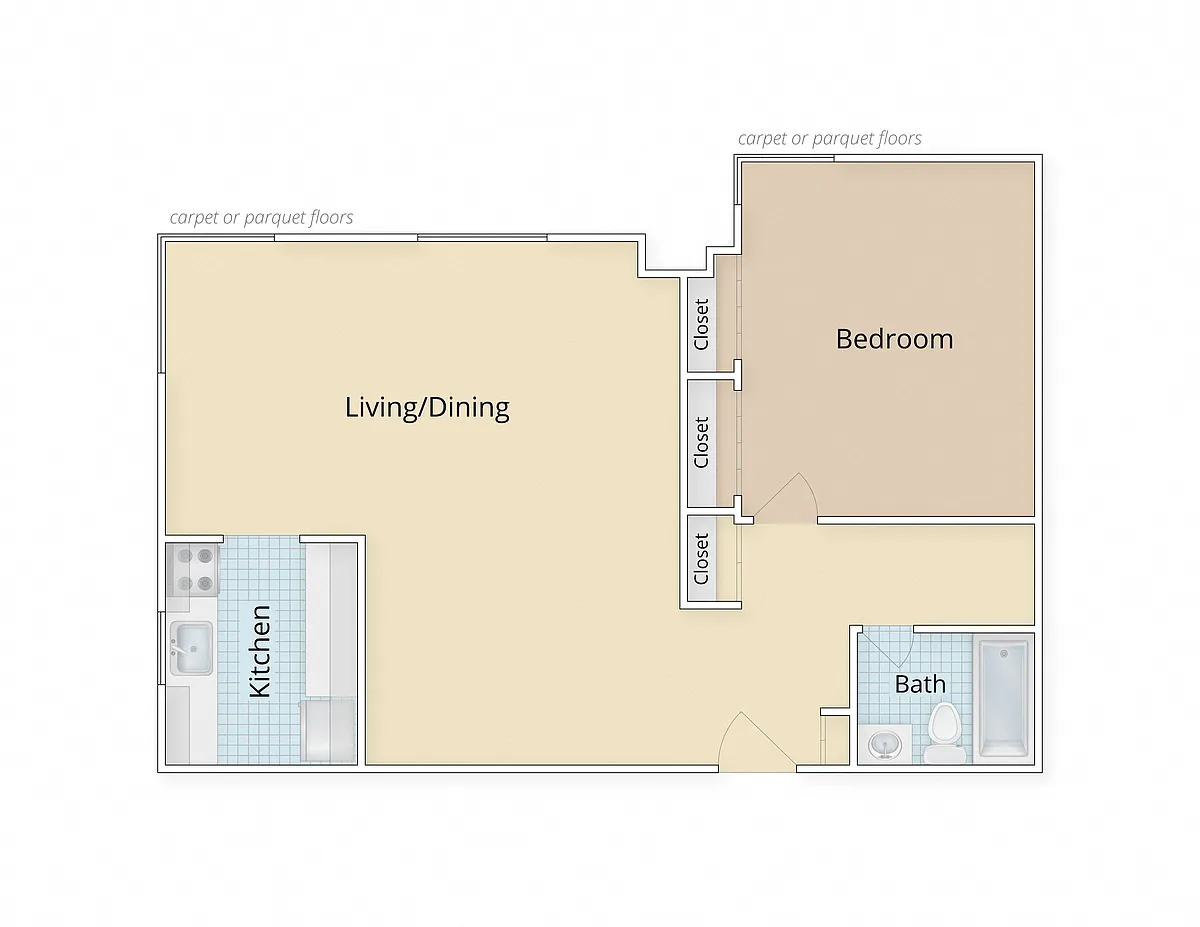 Floor plan One Bedroom