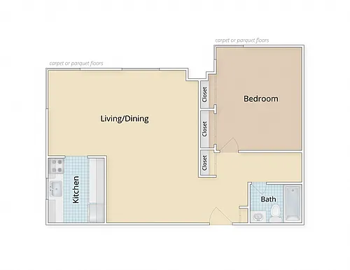 Floor plan One Bedroom