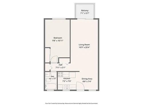 Floor plan One Bed