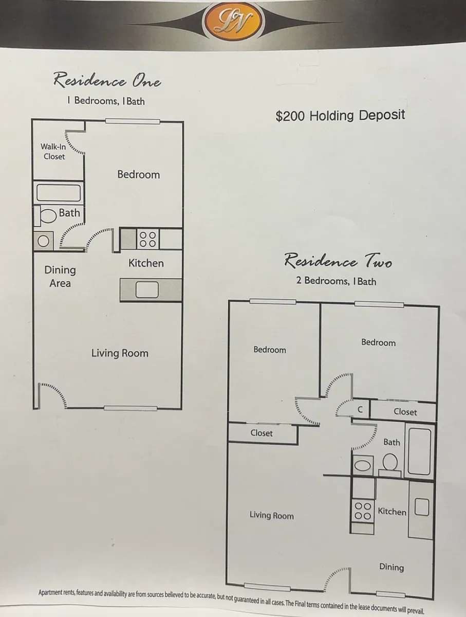 Floor plan 1 Bedroom