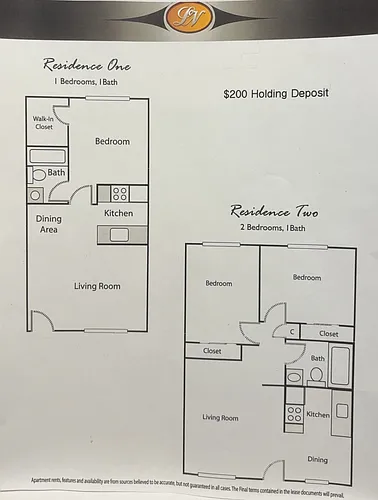 Floor plan 1 Bedroom
