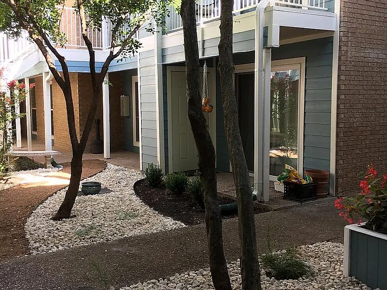 Quiet, secluded entry to the unit