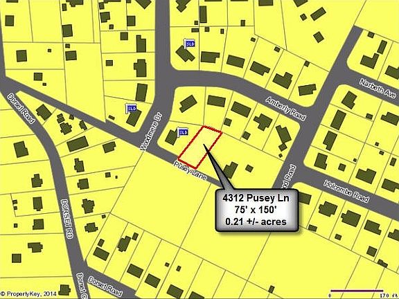 Plat map of 4312 PUSEY LN
