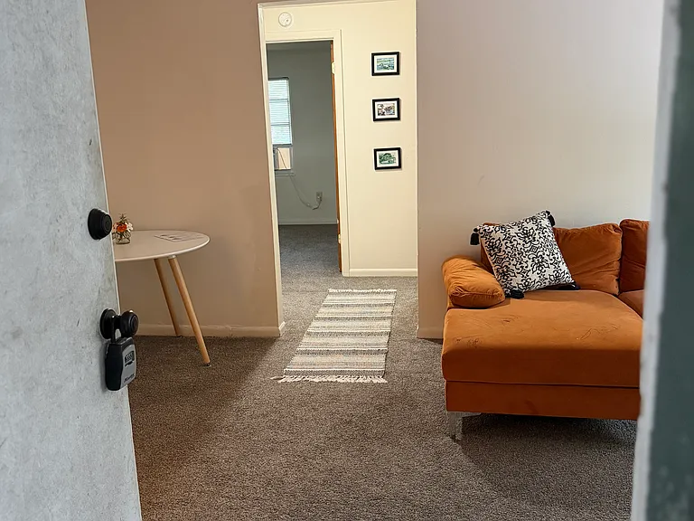 Enter front door