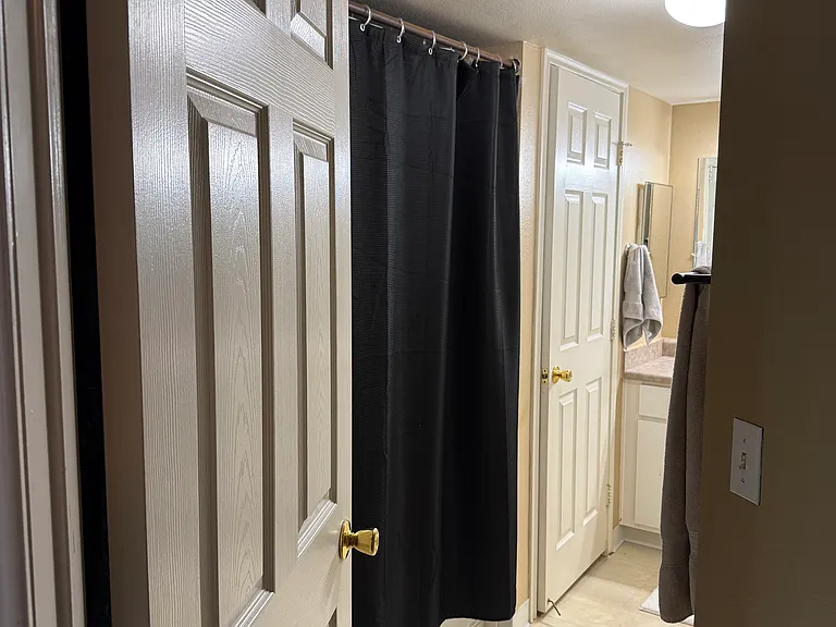 View from outside the bathroom
