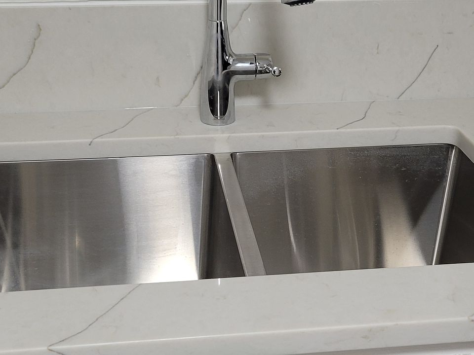 new kitchen double bowl sink with pull down faucet
