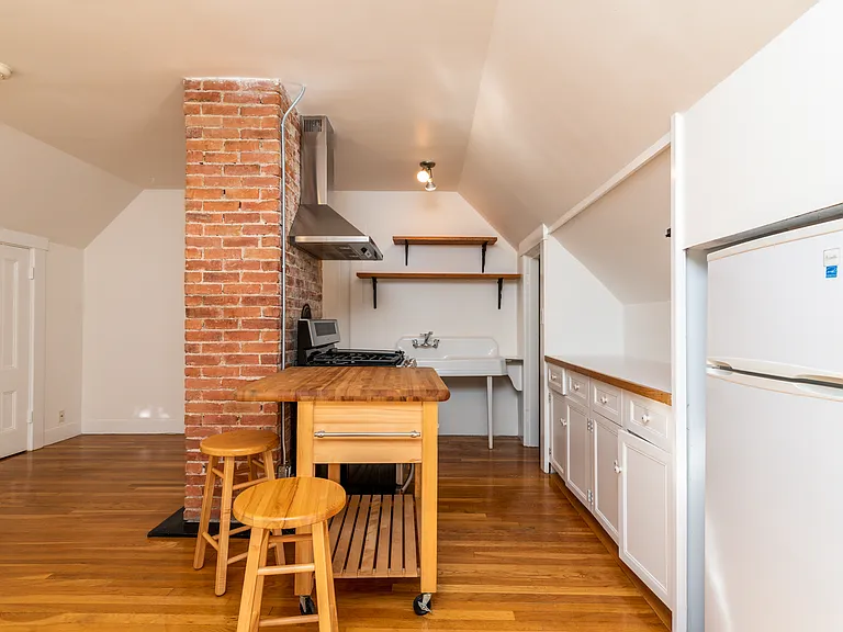 kitchen w counter and stools