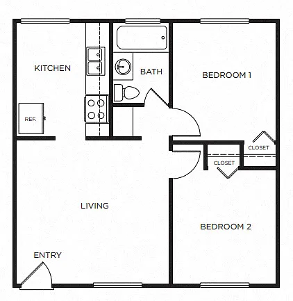Floor plan Plum 2-Bedroom