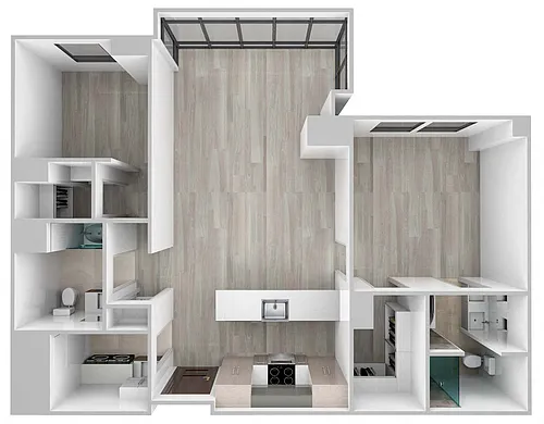 Floor plan Residences 02 (2BR/2BA)