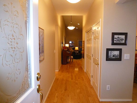 Front door into house
