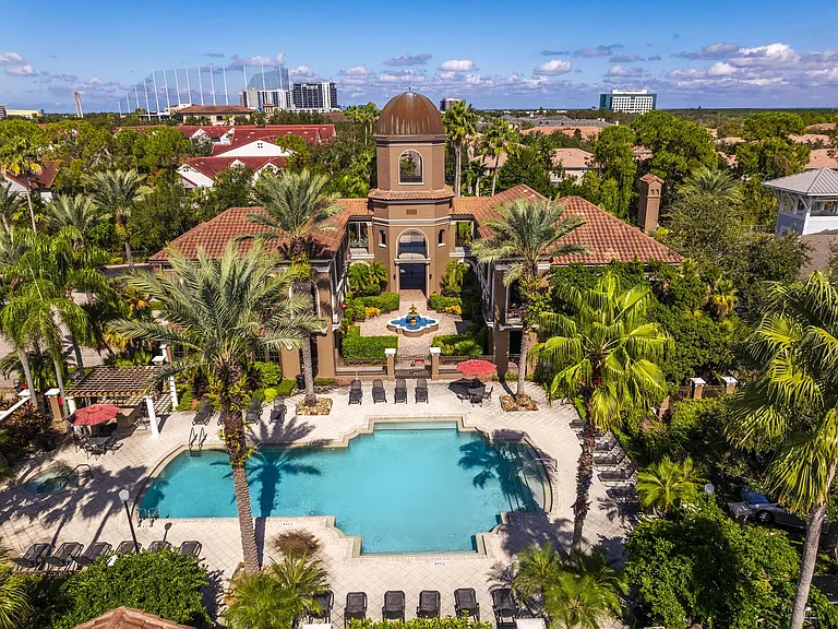 Clubhouse and pool view