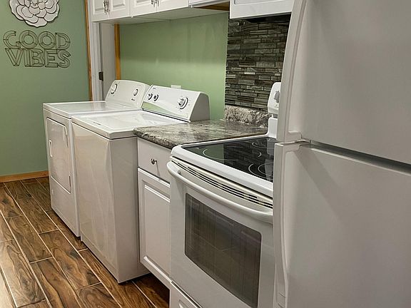 Laundry area in kitchen