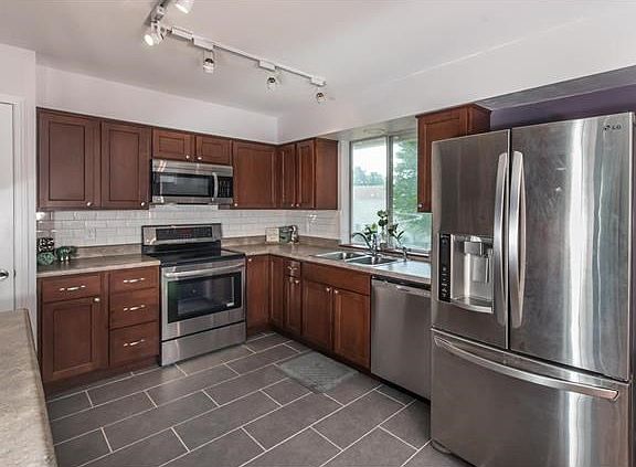 Newer ceramic tile in the kitchen
