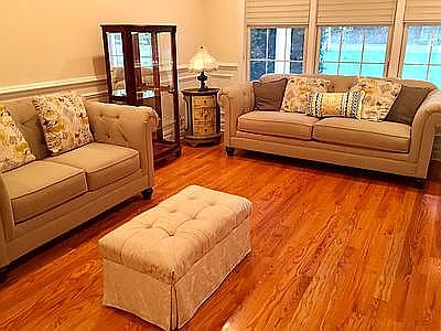 Living room w/large windows