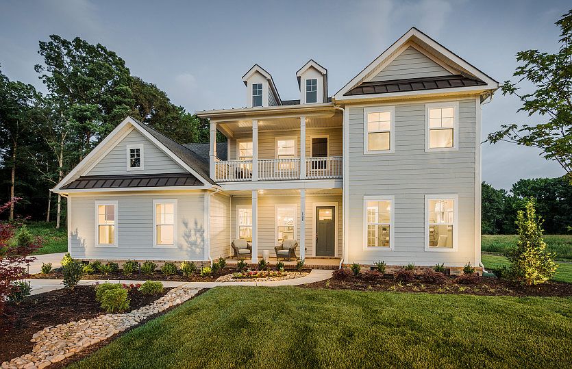 Wakefield Exterior 2 features Hardi Board Siding and Double Front Porch Deck