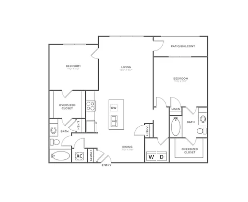 Floor plan B4 (1133 SF)