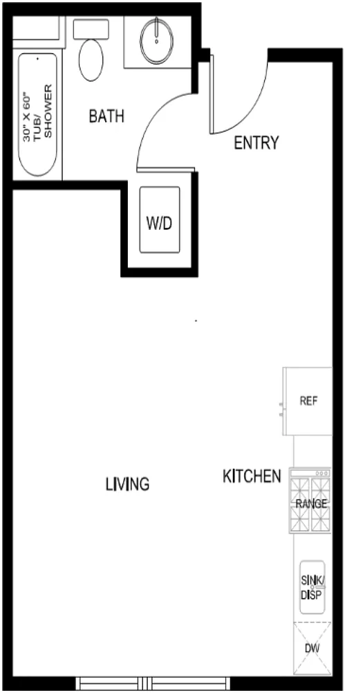 Floor plan Studio B