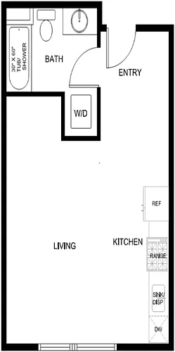 Floor plan Studio B