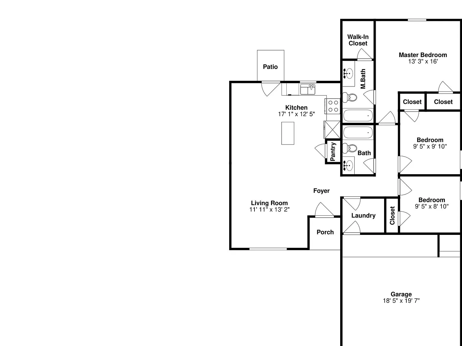3 bed, 2.0 bath, 1123 sqft, $1,630 — Photo 2