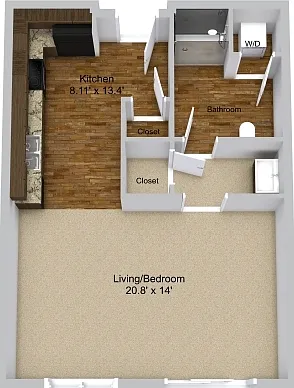 Floor plan Studio Suite
